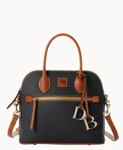 Pebble Grain Domed Satchel