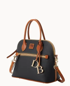 Pebble Grain Domed Satchel