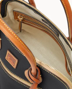 Pebble Grain Domed Satchel