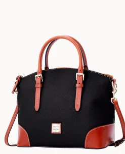 Pebble Grain Domed Satchel