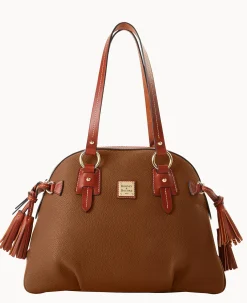 Pebble Grain Domed Satchel
