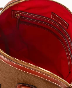 Pebble Grain Domed Satchel