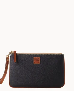 Pebble Grain Large Wristlet
