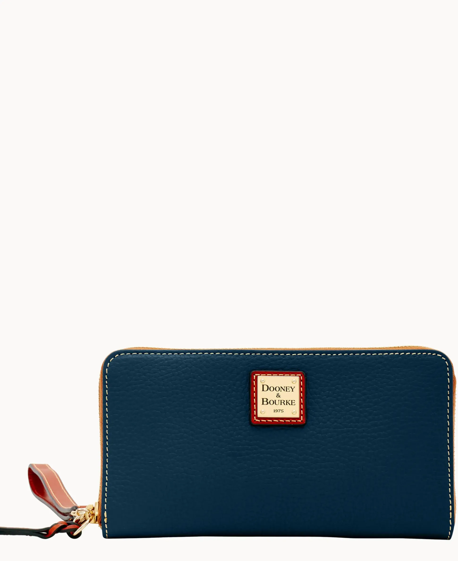 Pebble Grain Large Zip Around Wristlet