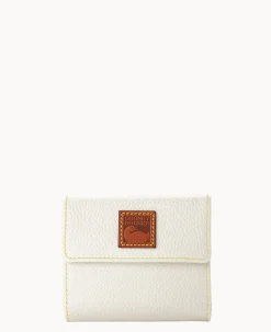 Pebble Grain Small Flap Credit Card Wallet