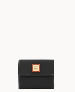 Pebble Grain Small Flap Credit Card Wallet