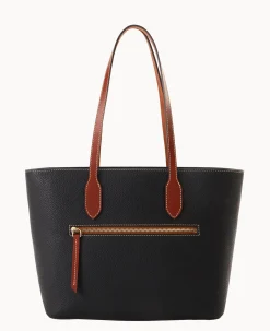 Pebble Grain Tote With Medium Wristlet