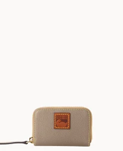 Pebble Grain Zip Around Credit Card Case