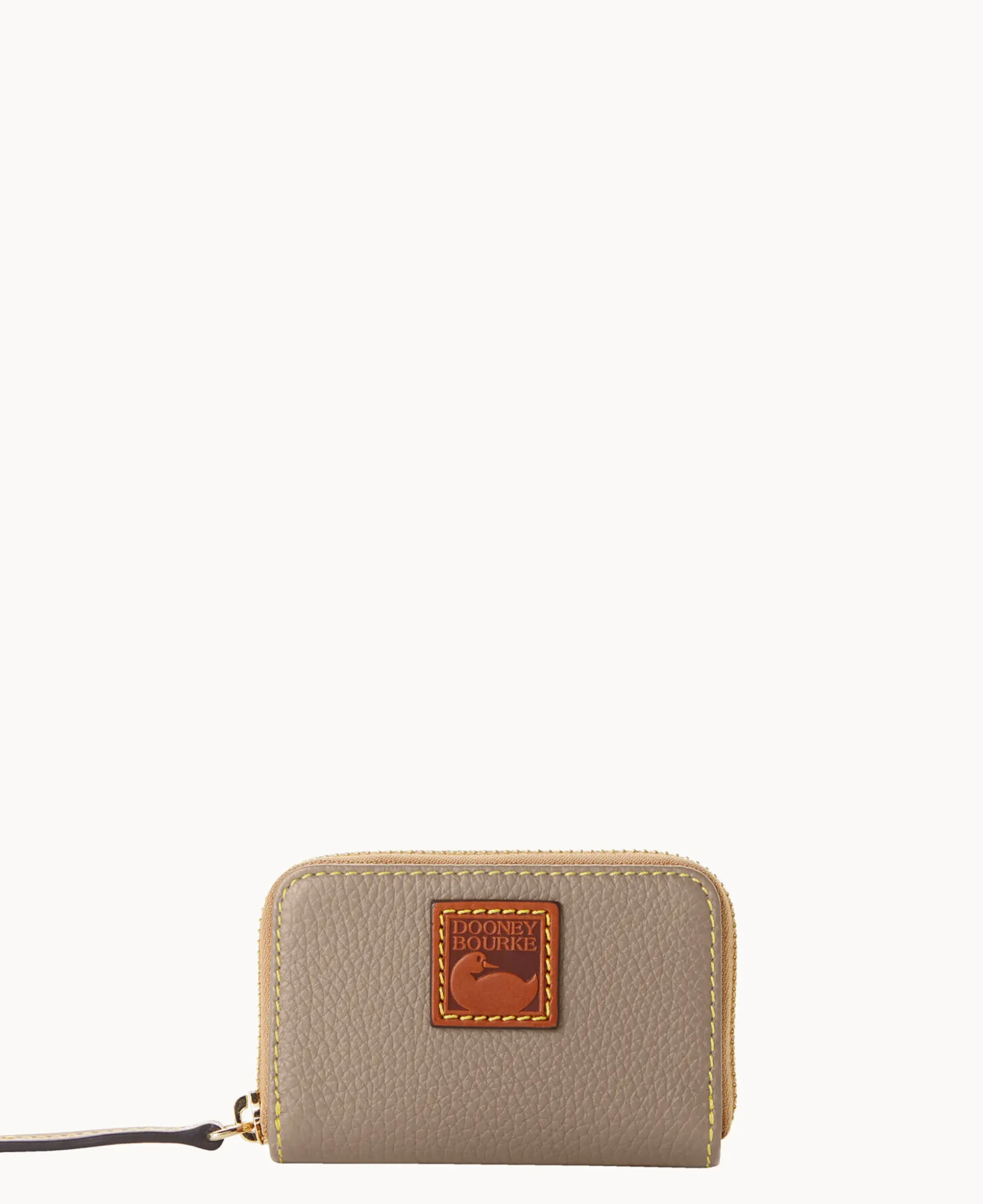 Pebble Grain Zip Around Credit Card Case