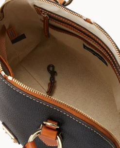 Pebble with Florentine Trim Domed Satchel