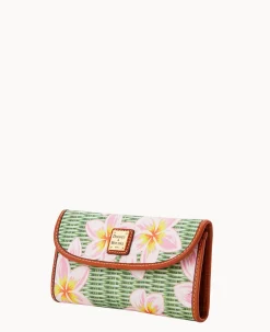 Plumeria Continental Clutch