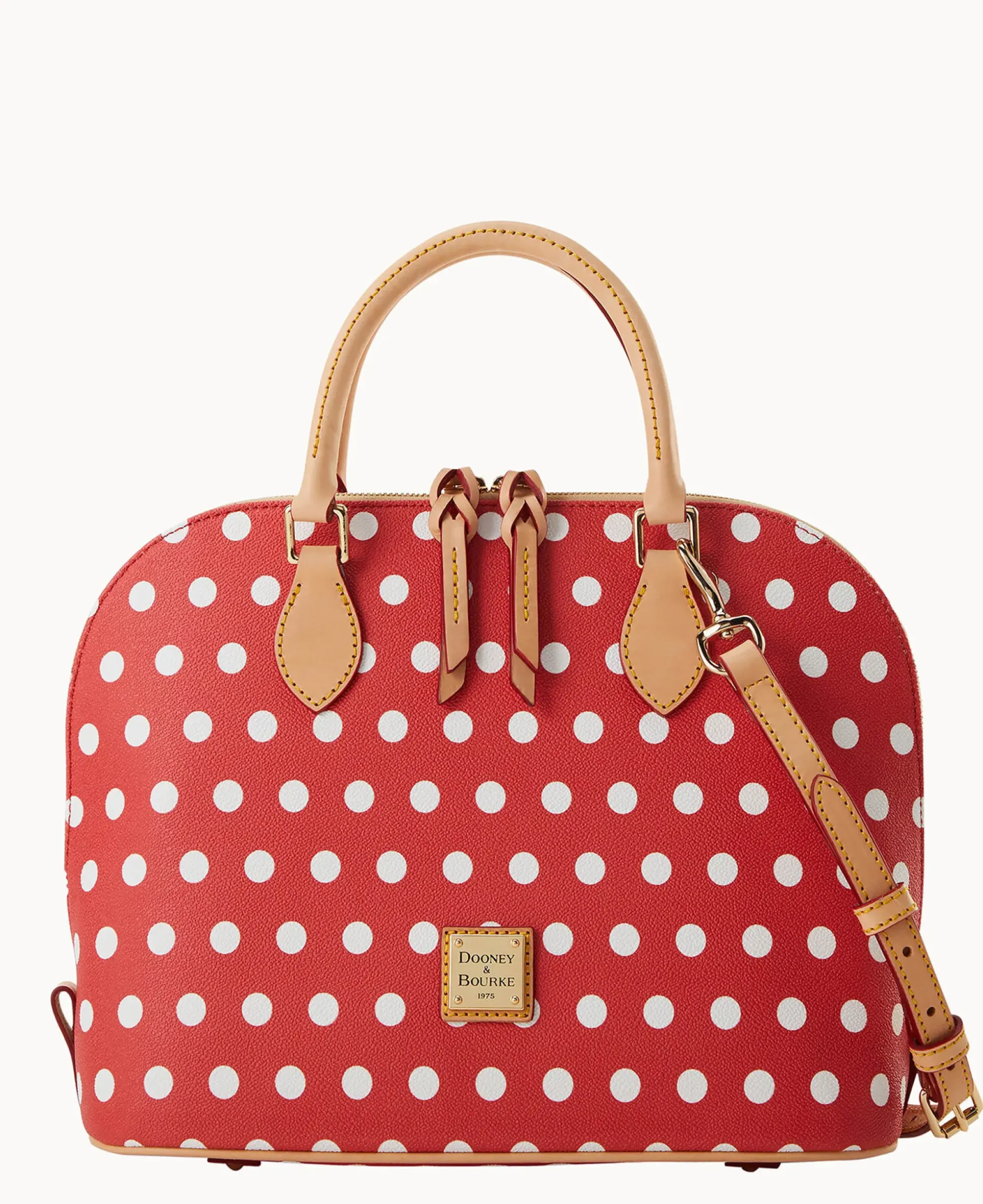 Polka Dot Zip Zip Satchel