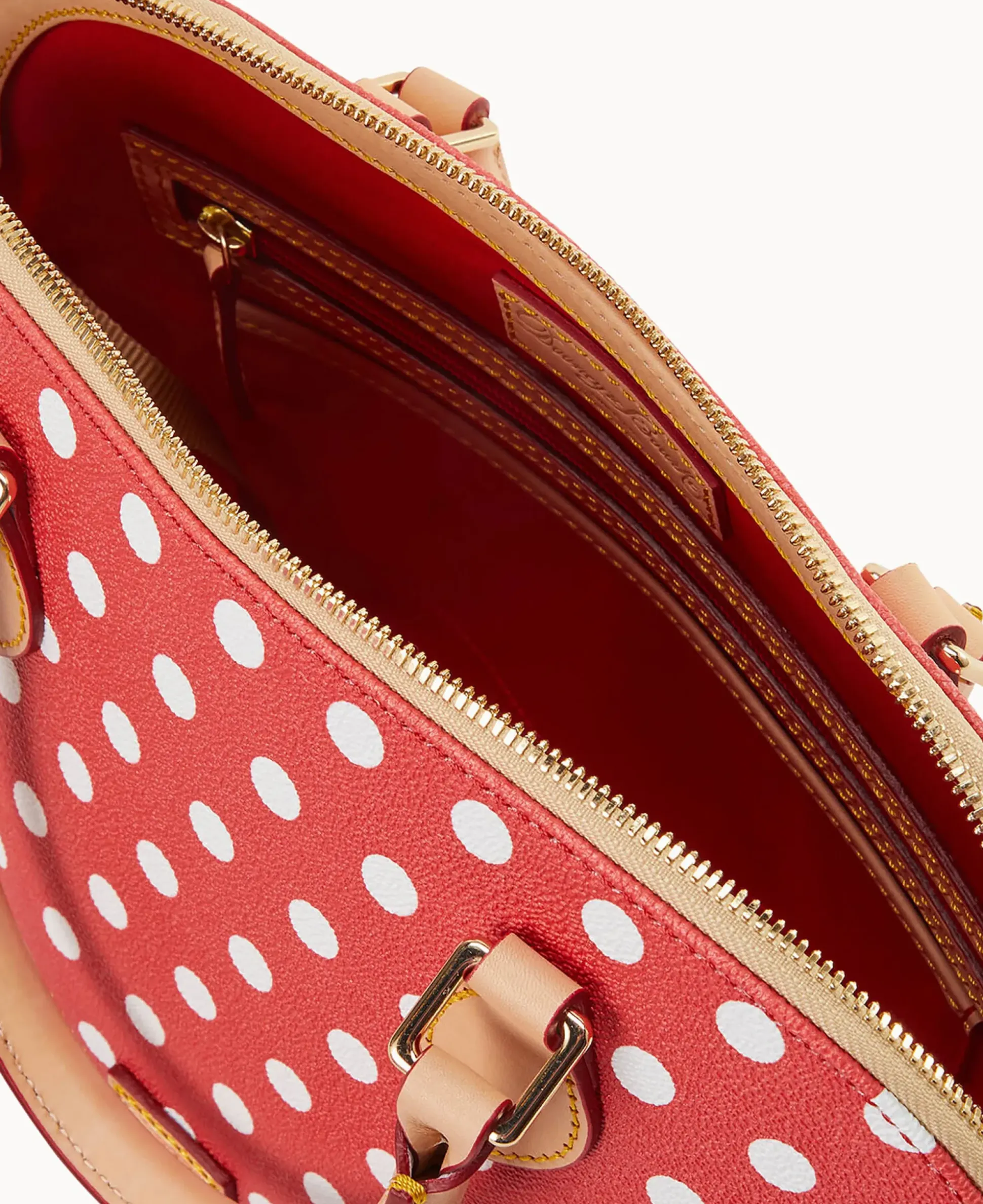 Polka Dot Zip Zip Satchel