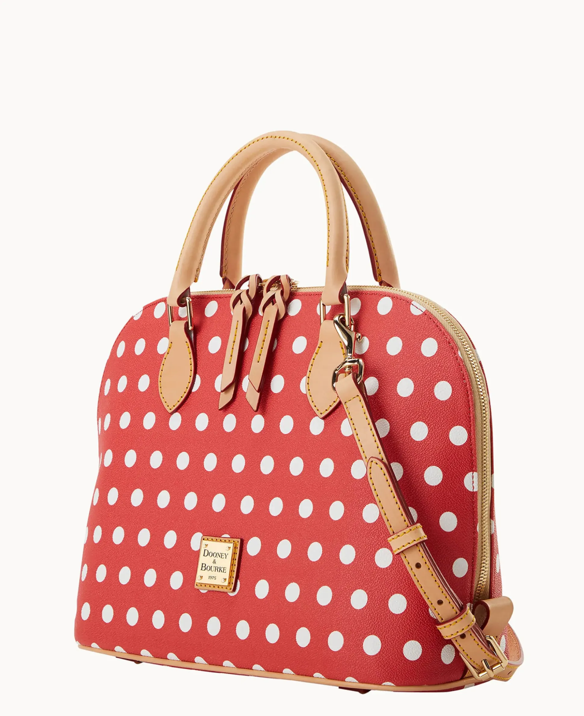 Polka Dot Zip Zip Satchel