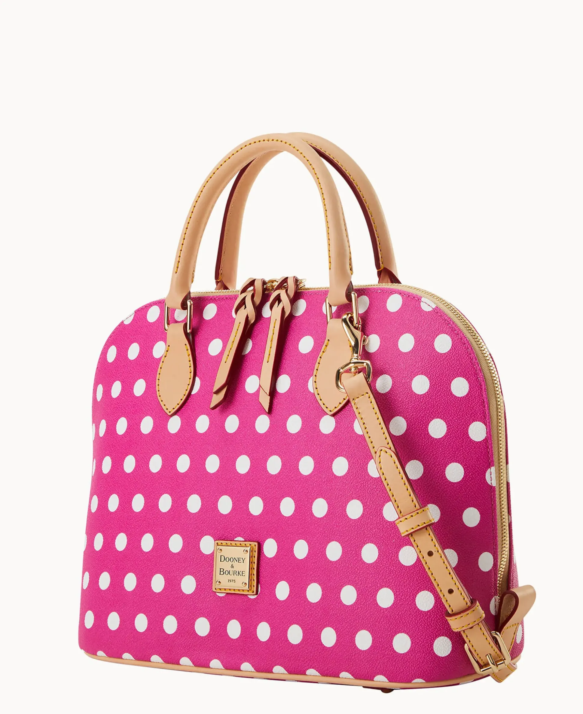 Polka Dot Zip Zip Satchel