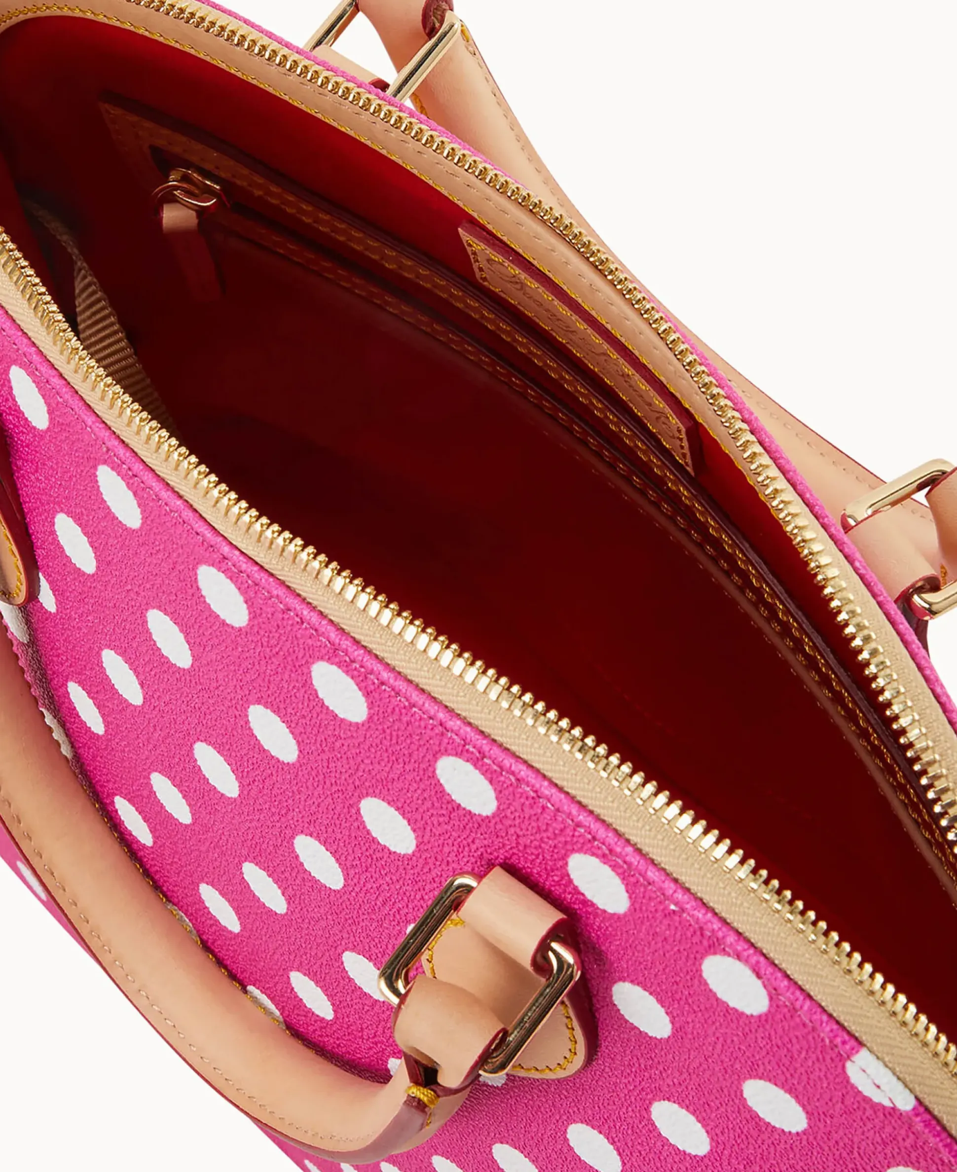 Polka Dot Zip Zip Satchel