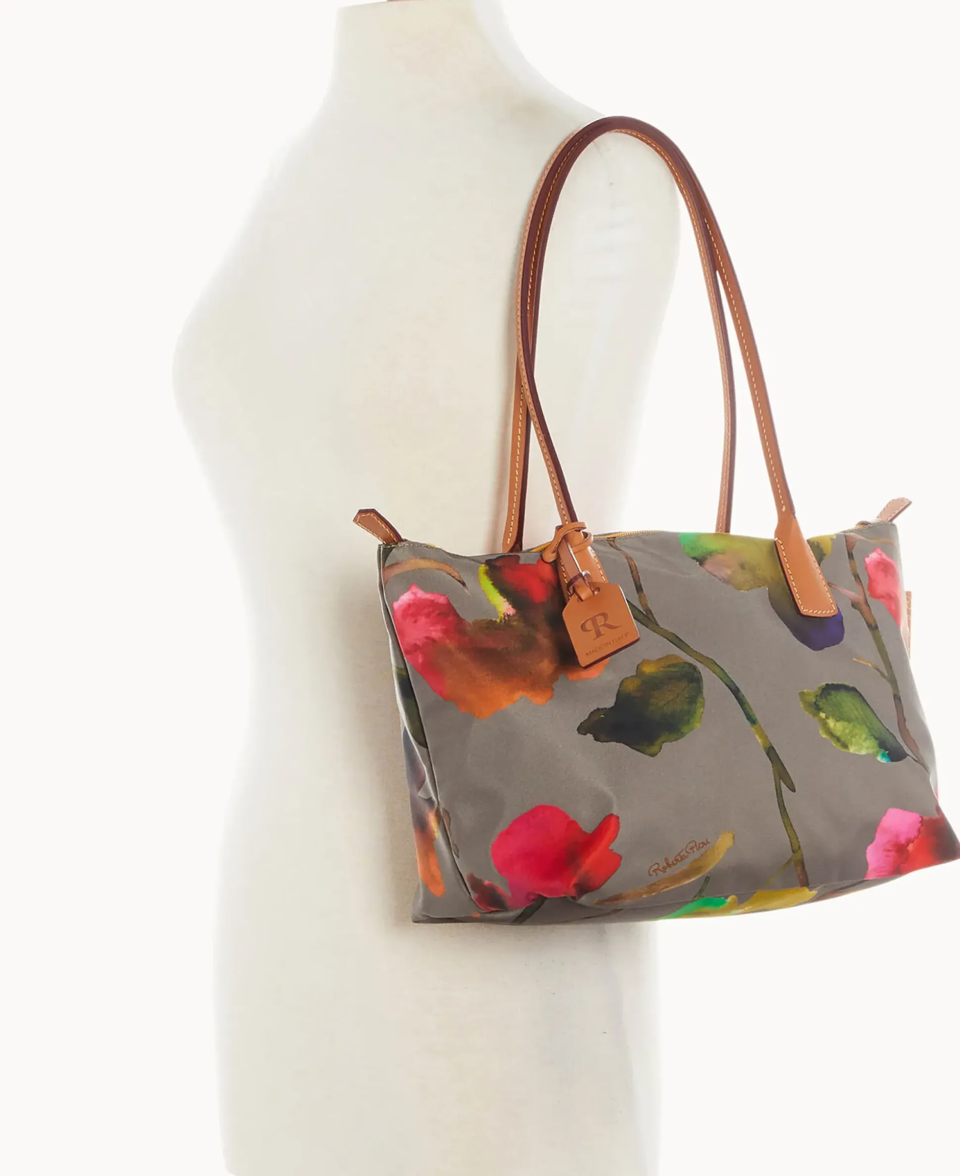 Roberta Pieri Flower Classic Sm Robertina Tote w Long Handle