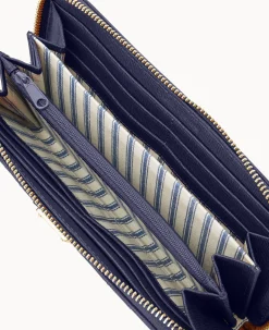 Saffiano Large Zip Around Wristlet