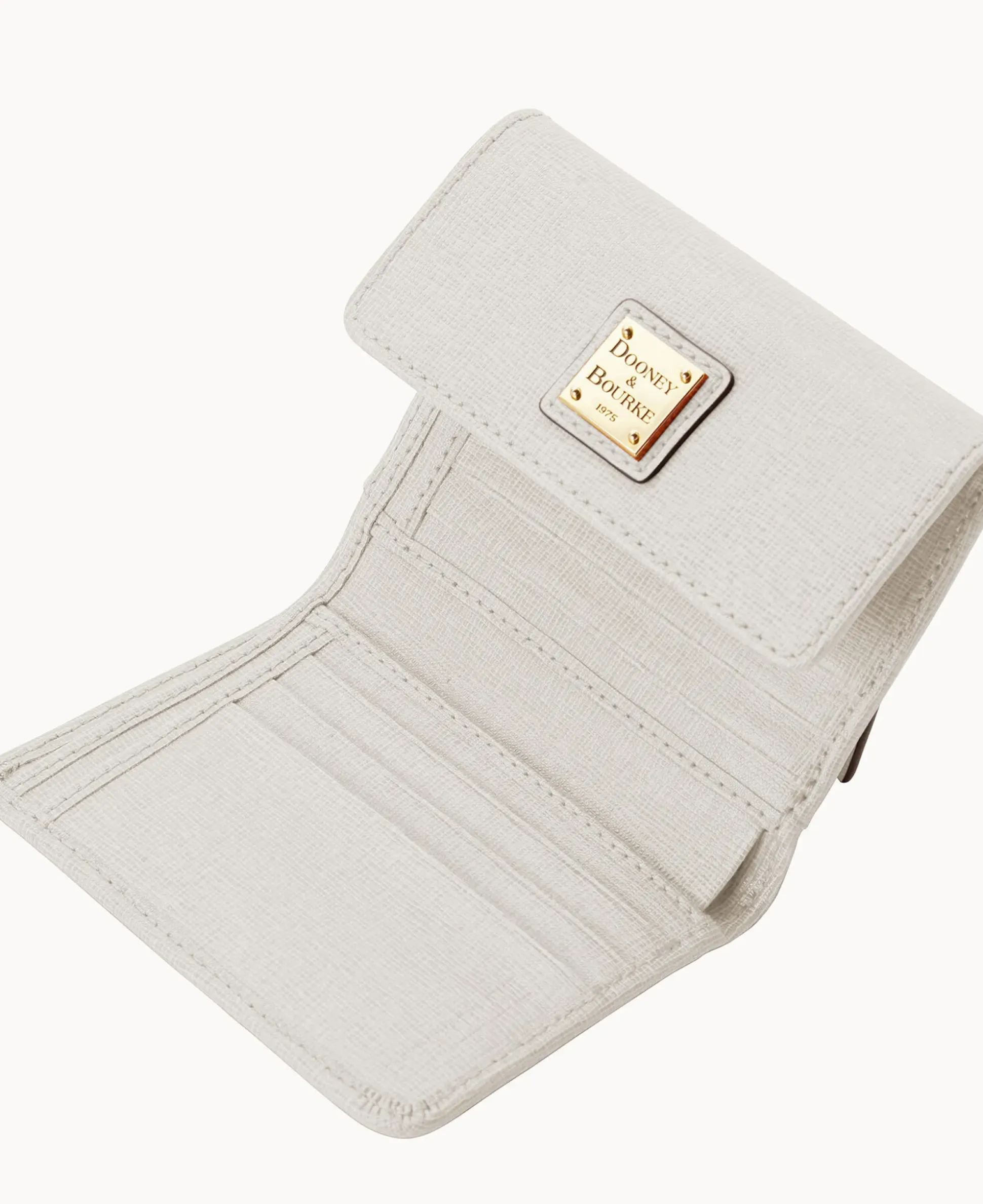 Saffiano Small Flap Credit Card Wallet