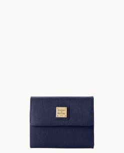 Saffiano Small Flap Credit Card Wallet