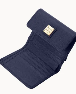 Saffiano Small Flap Credit Card Wallet