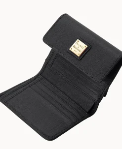 Saffiano Small Flap Credit Card Wallet