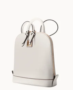 Saffiano Small Zip Pod Backpack