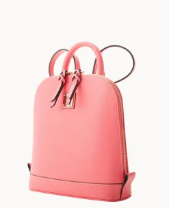 Saffiano Small Zip Pod Backpack
