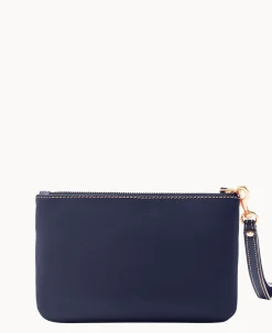Saffiano Triple Zip Wristlet