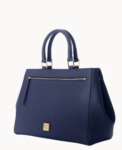 Saffiano Zip Satchel