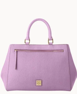 Saffiano Zip Satchel