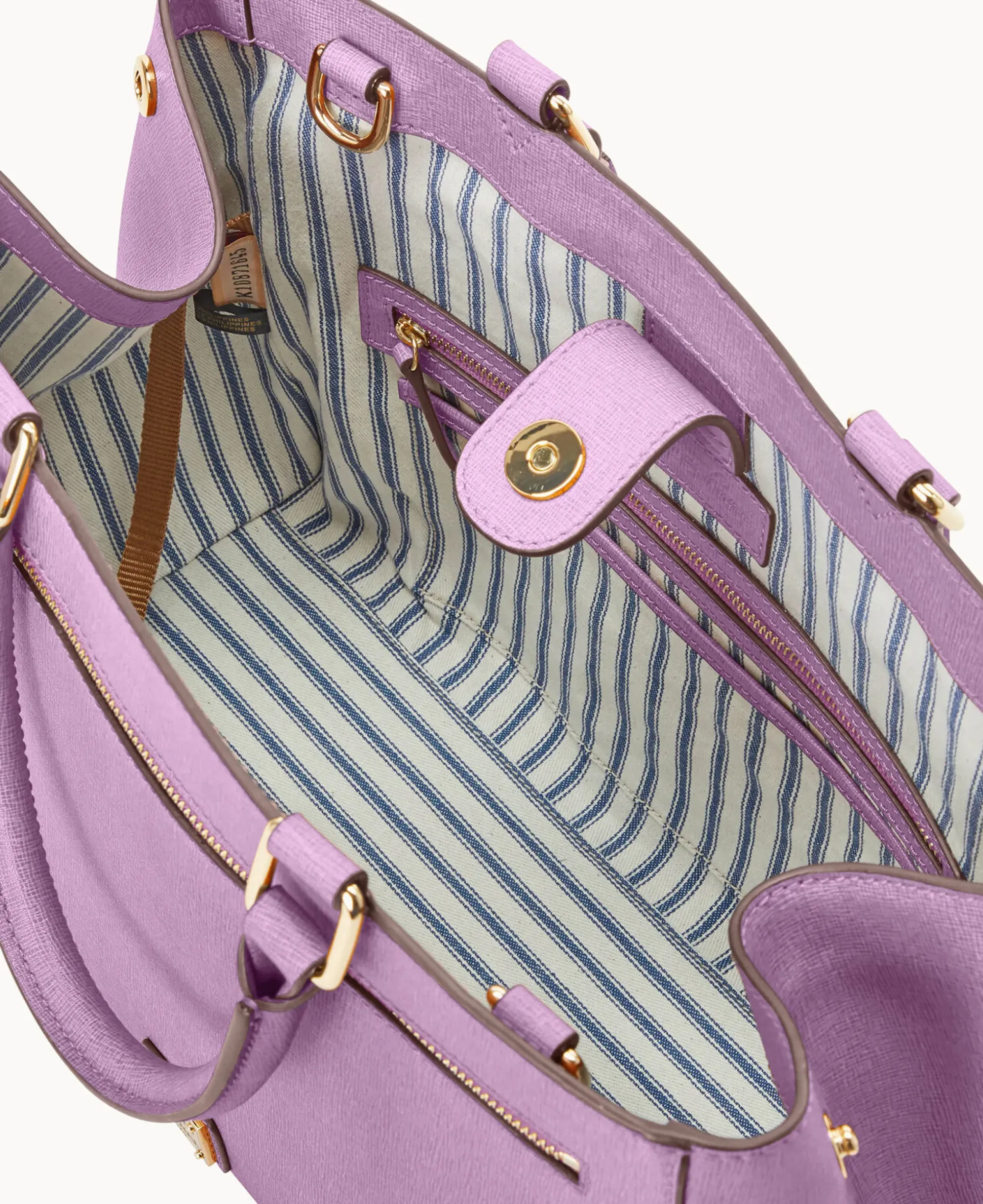 Saffiano Zip Satchel