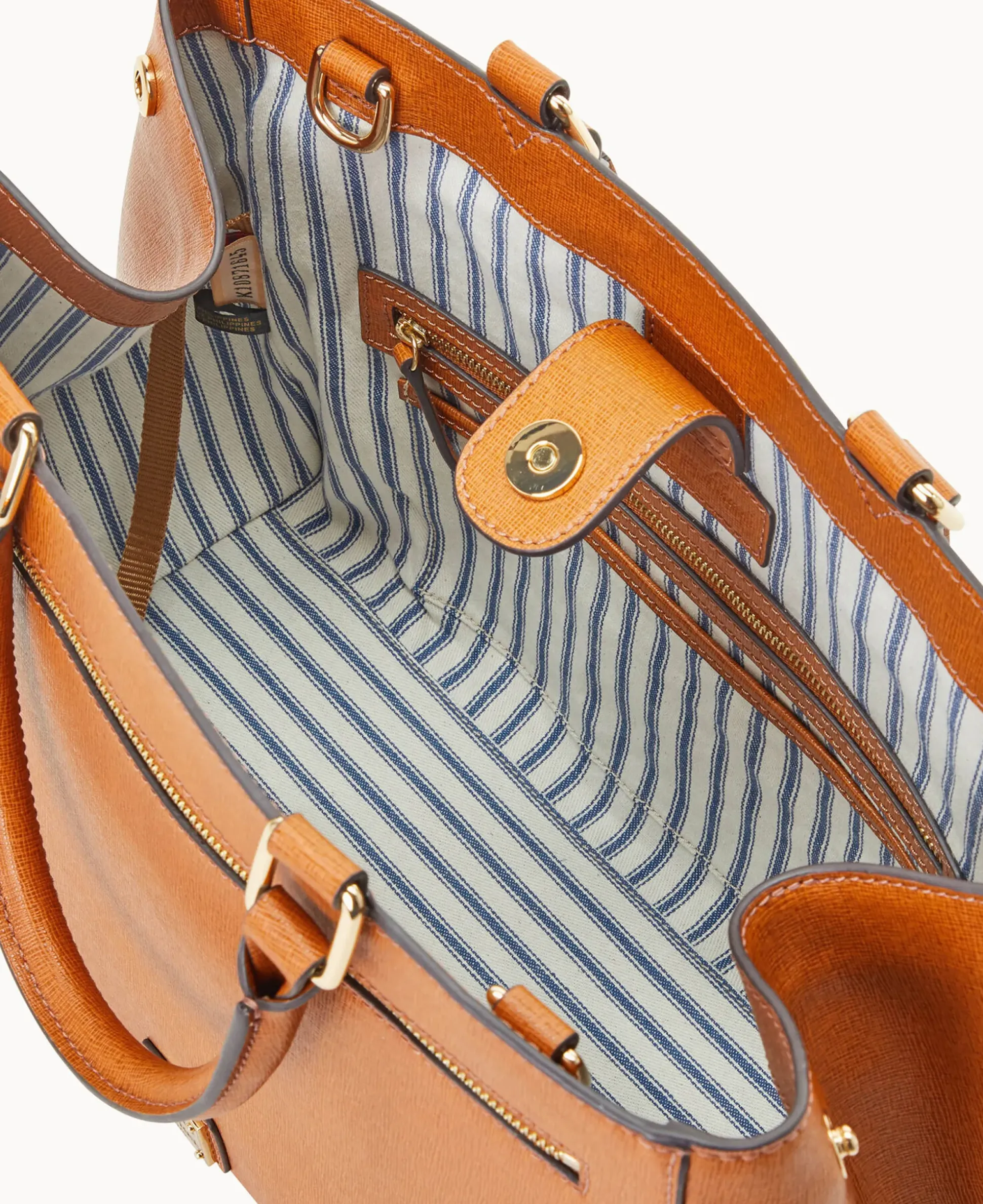 Saffiano Zip Satchel