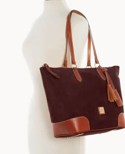 Suede Career Tote