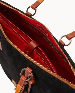 Suede Career Tote