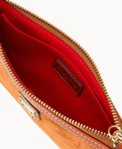 Suede Large Slim Wristlet