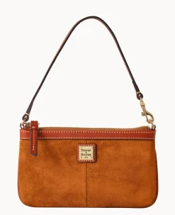 Suede Large Slim Wristlet