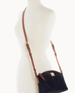 Suede Penny Crossbody