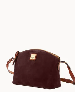 Suede Penny Crossbody