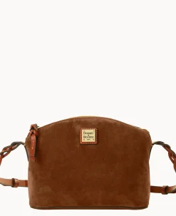Suede Penny Crossbody