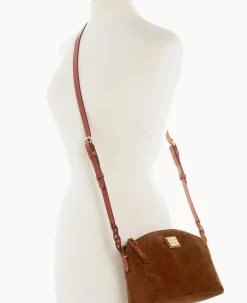 Suede Penny Crossbody
