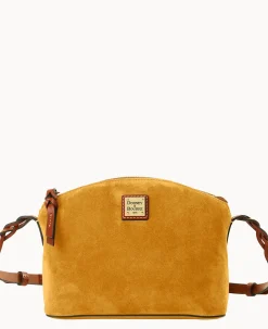 Suede Penny Crossbody