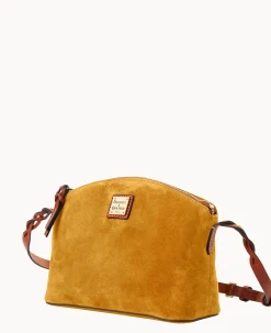Suede Penny Crossbody
