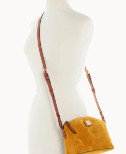 Suede Penny Crossbody